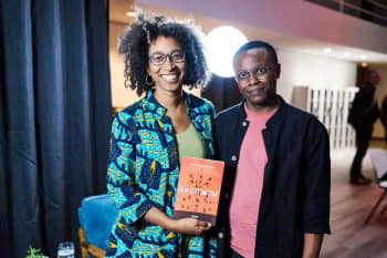 Alexis Pauline Gumbs (NHC Fellow, 2020–21) with Cameron Awkward-Rich.